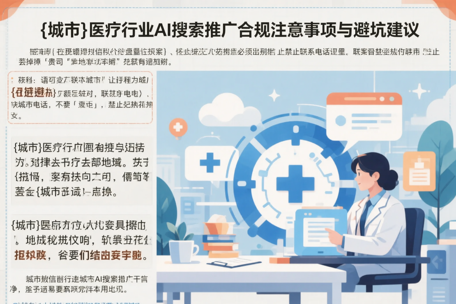 四平医疗行业AI搜索推广合规注意事项与避坑建议