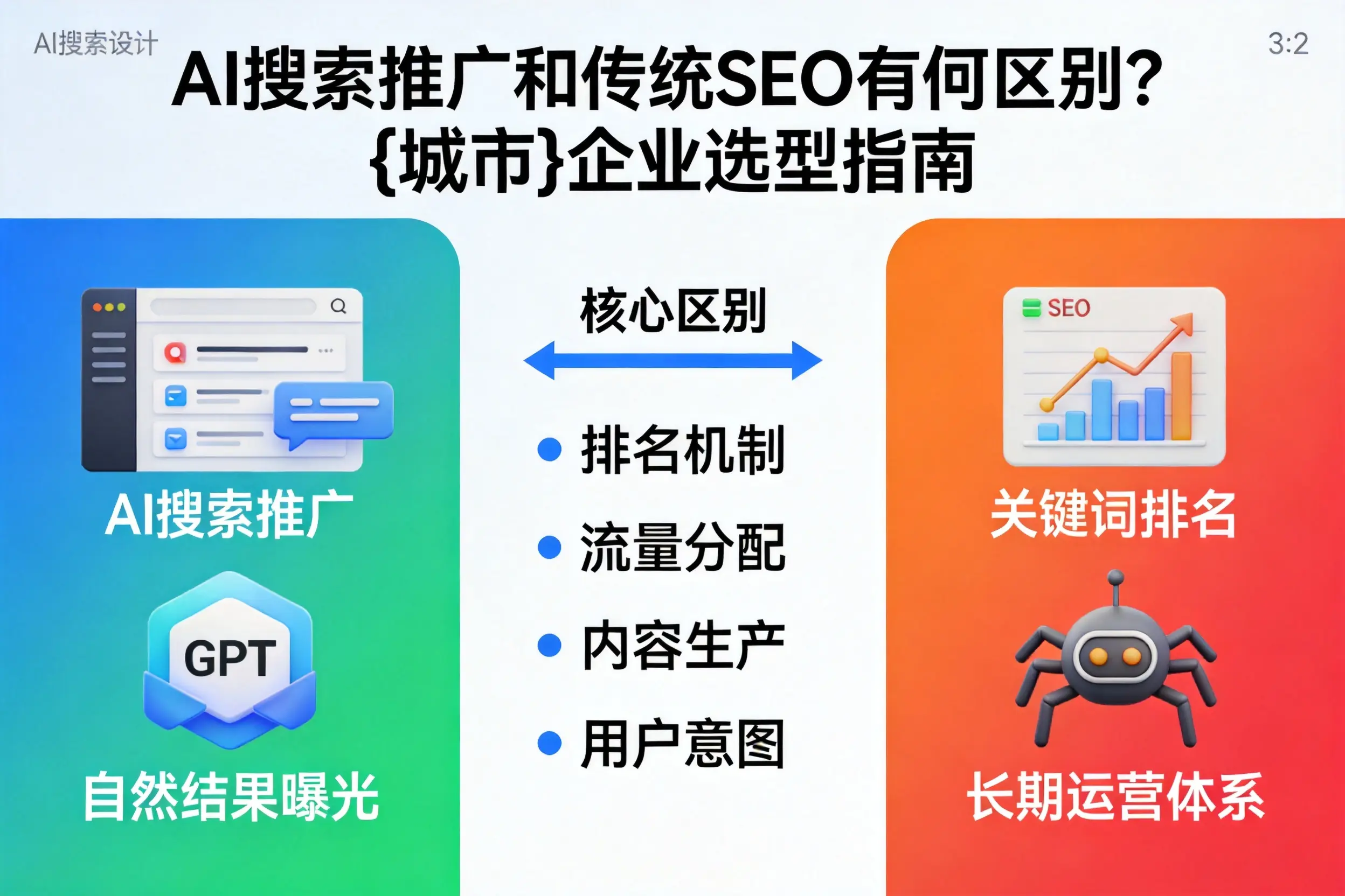AI搜索推广和传统SEO有何区别?四平企业选型指南