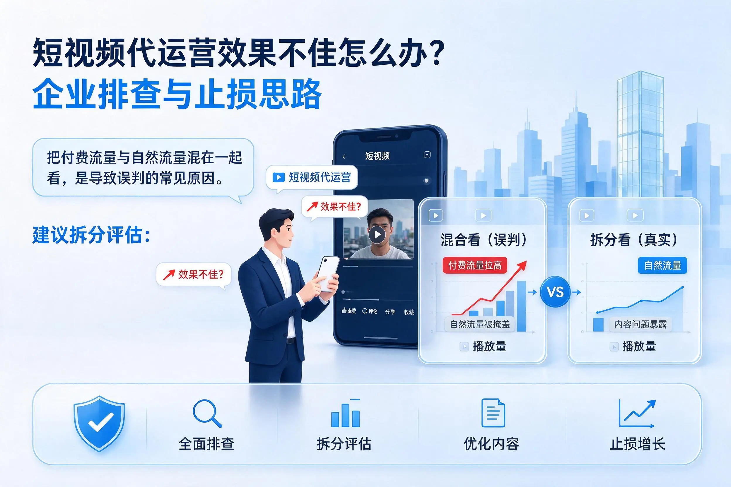 短视频代运营效果不佳怎么办?四平企业排查与止损思路