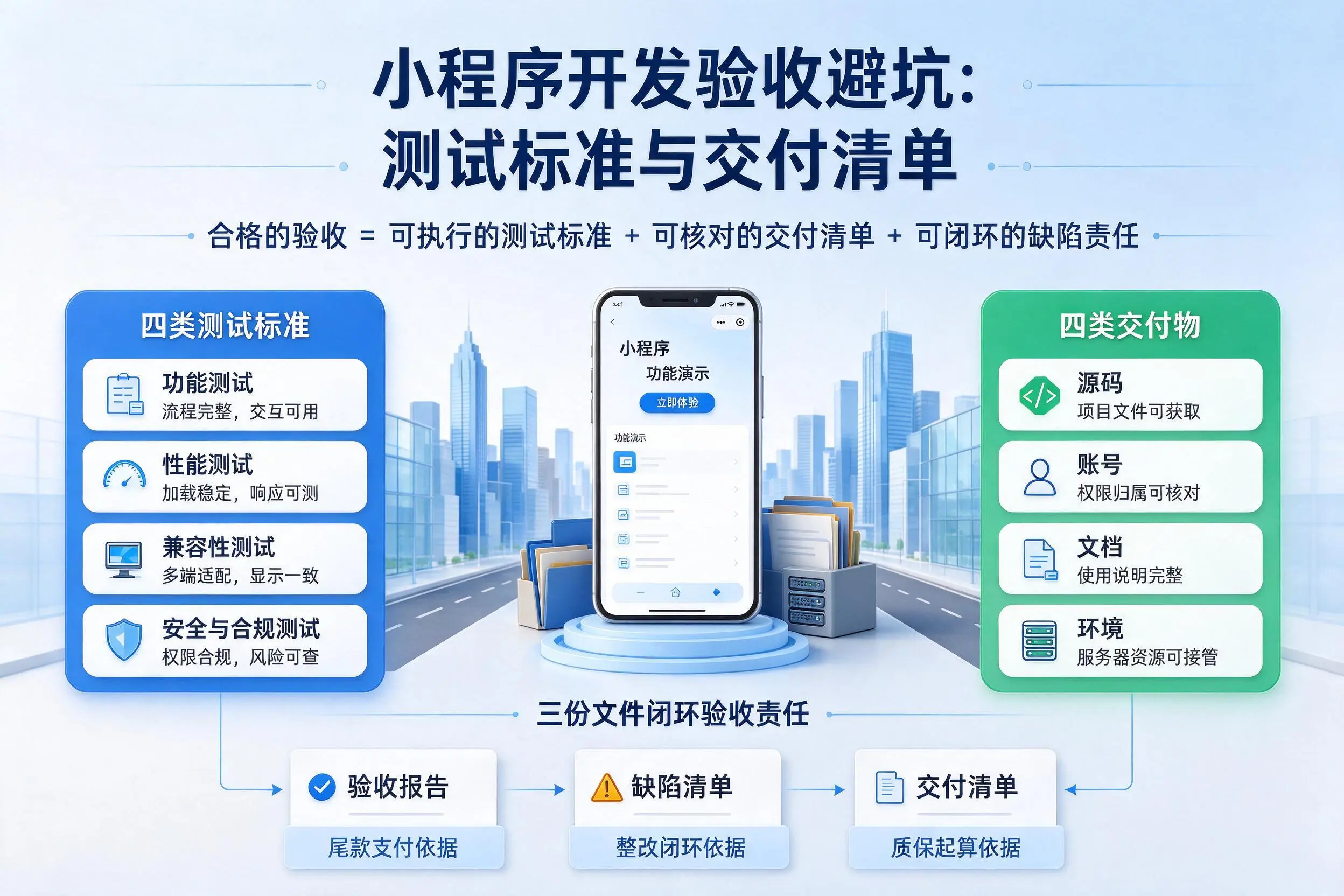四平小程序开发验收避坑：测试标准与交付清单