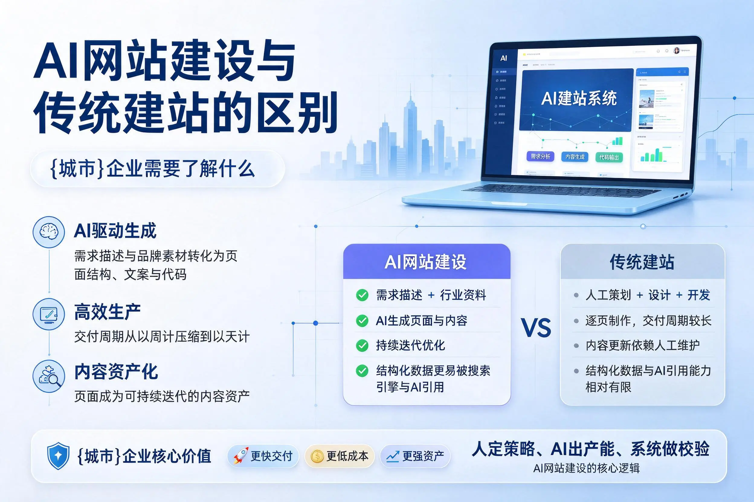 AI网站建设与传统建站的区别，四平企业需要了解什么