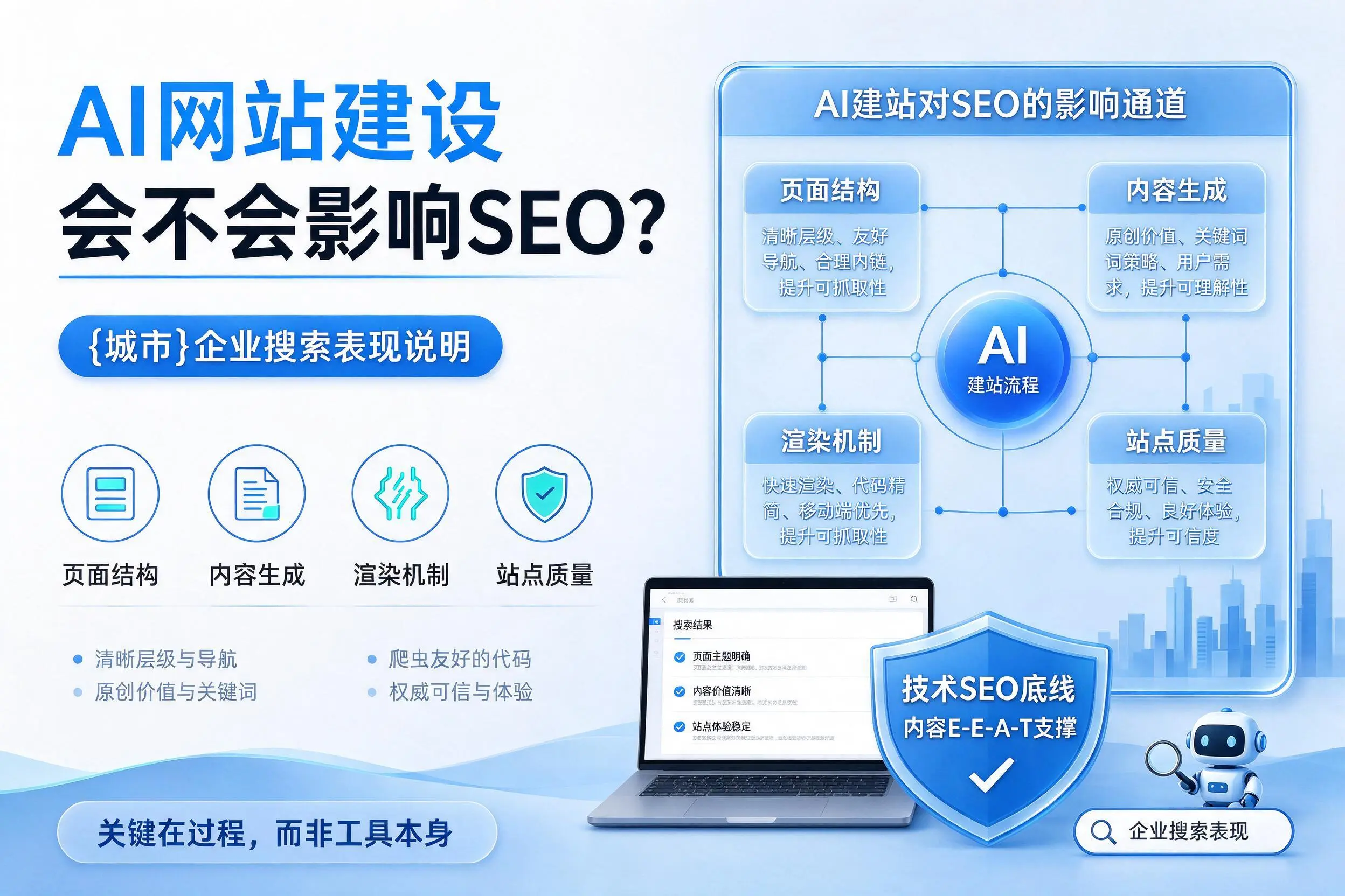 AI网站建设会不会影响SEO？四平企业搜索表现说明