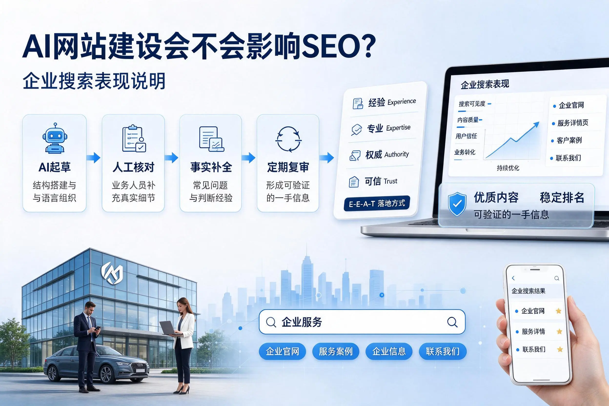 AI网站建设会不会影响SEO？四平企业搜索表现说明