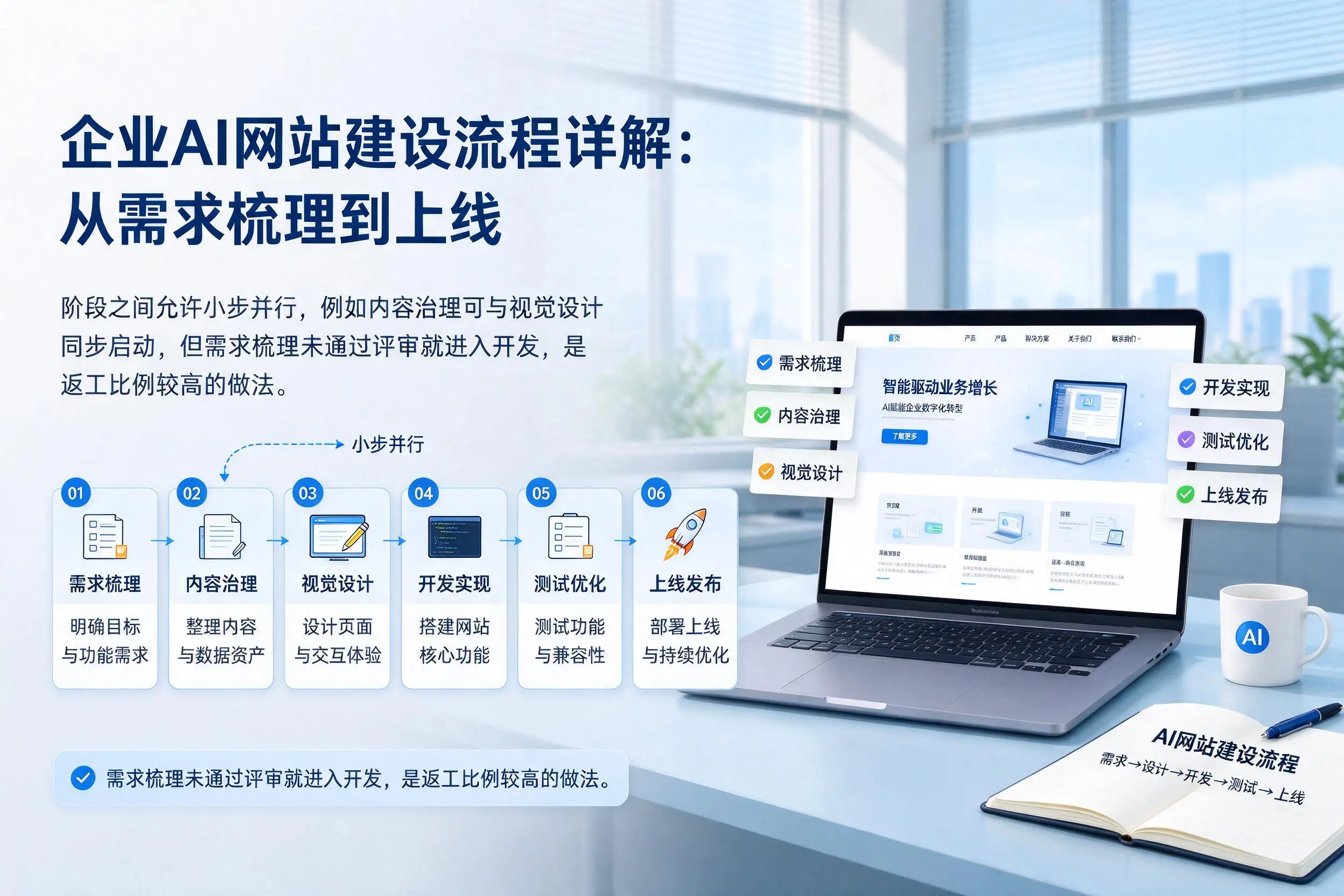 四平企业AI网站建设流程详解：从需求梳理到上线
