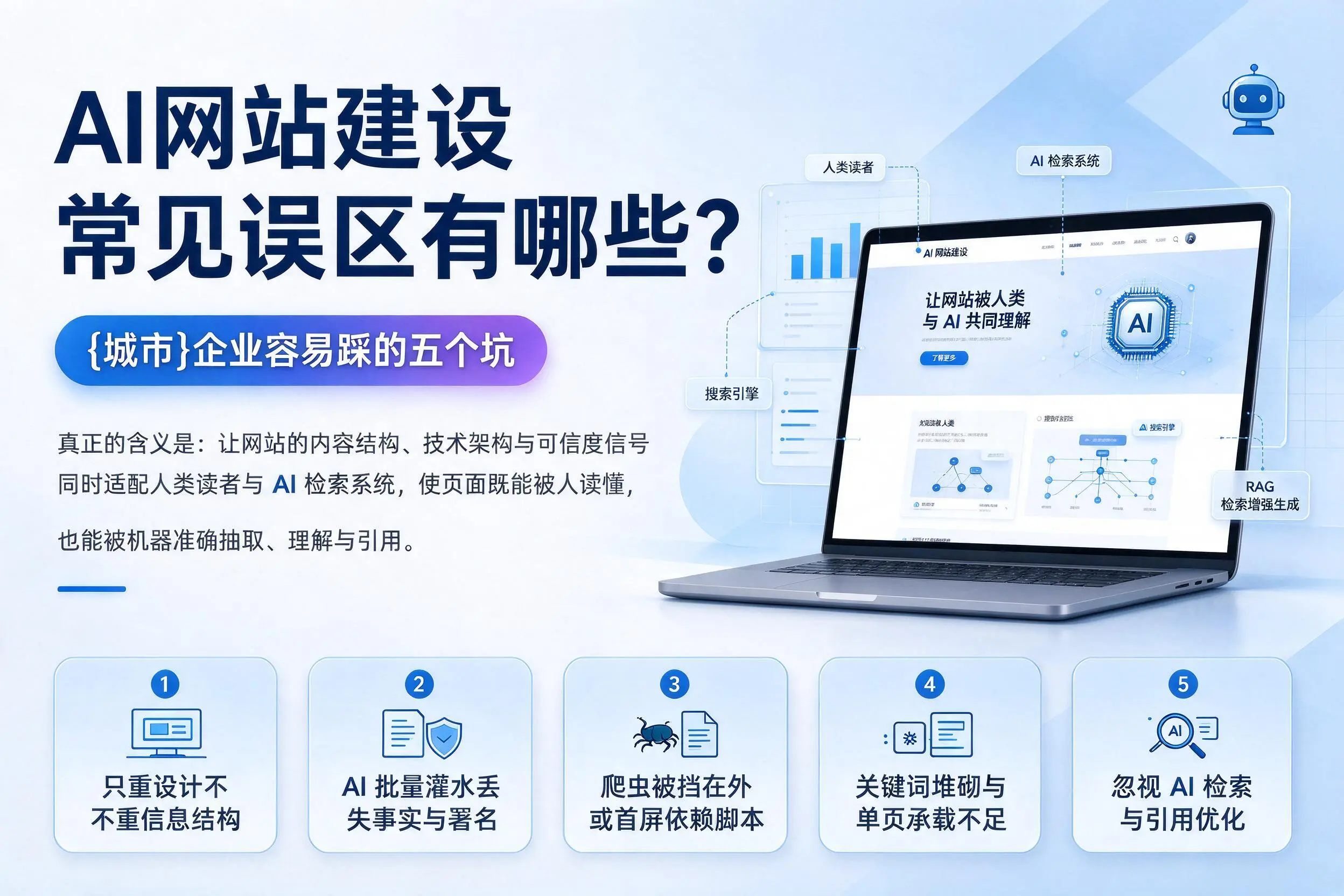 AI网站建设常见误区有哪些？四平企业容易踩的五个坑