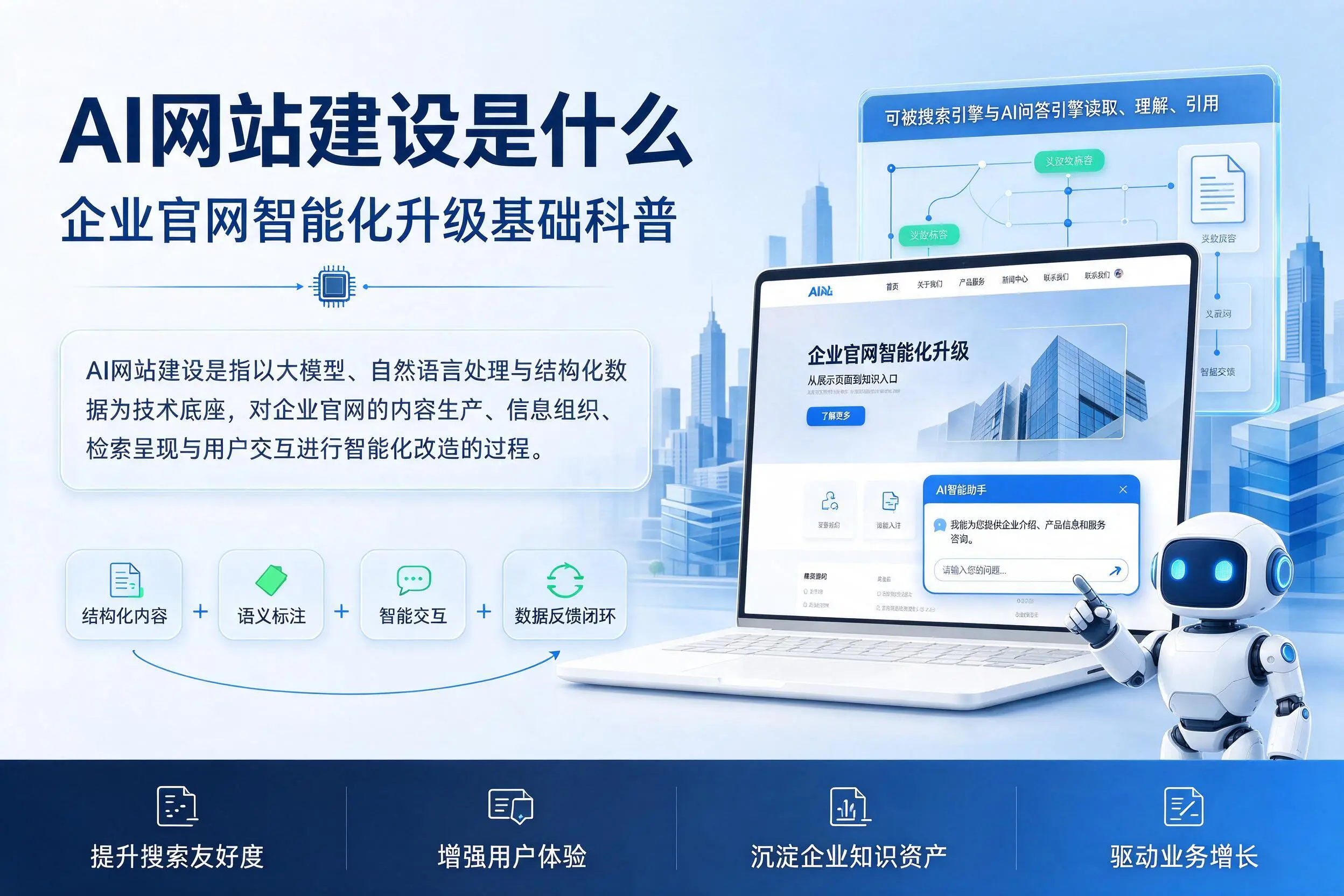 AI网站建设是什么:四平企业官网智能化升级基础科普