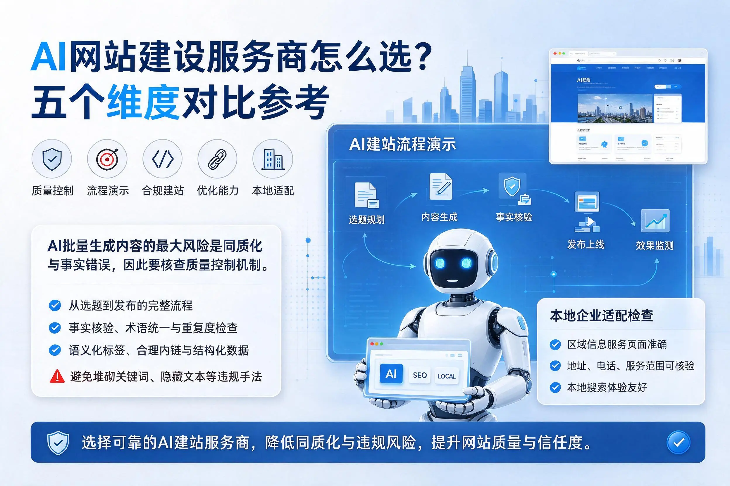 四平AI网站建设服务商怎么选?五个维度对比参考