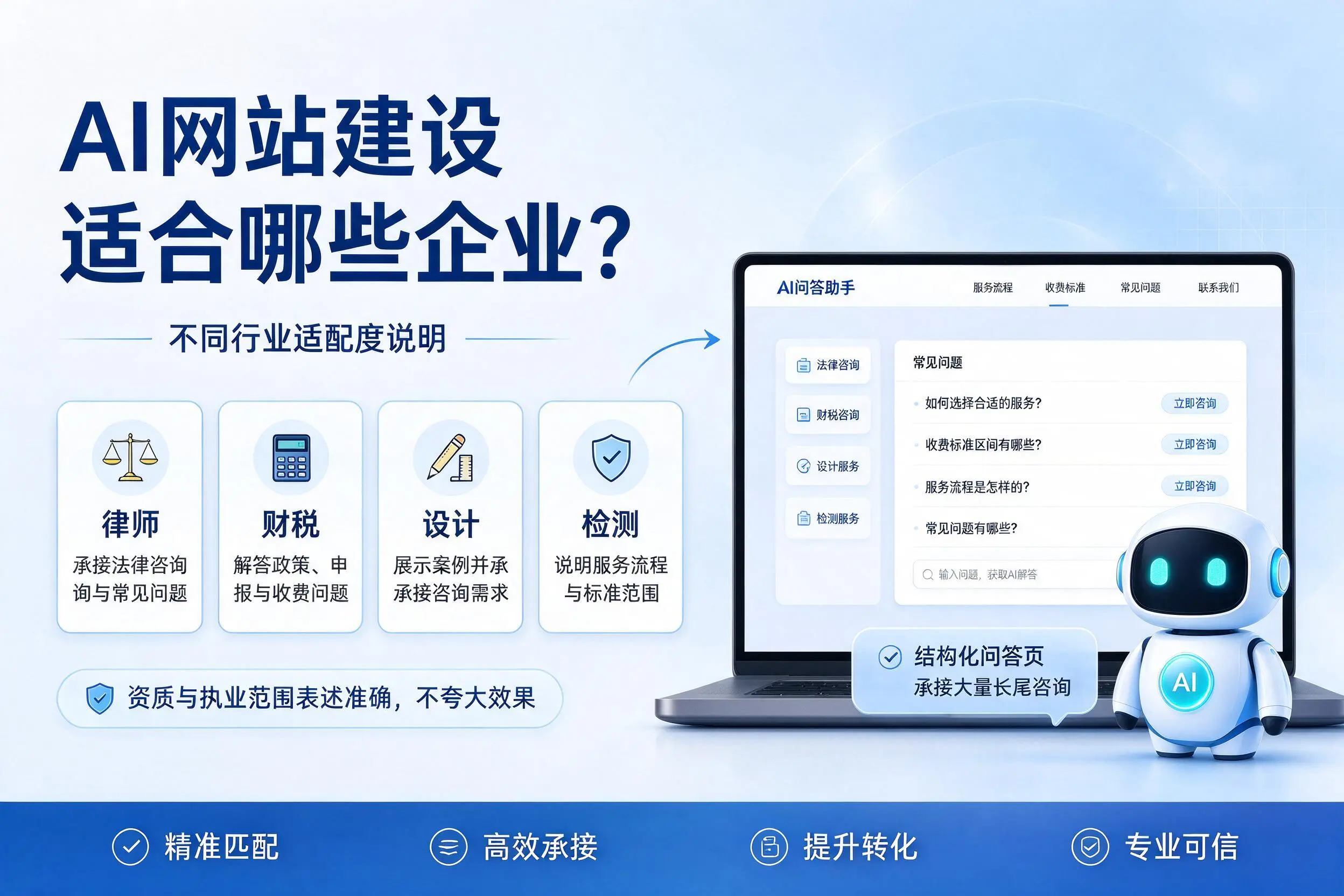 AI网站建设适合哪些企业?四平不同行业适配度说明