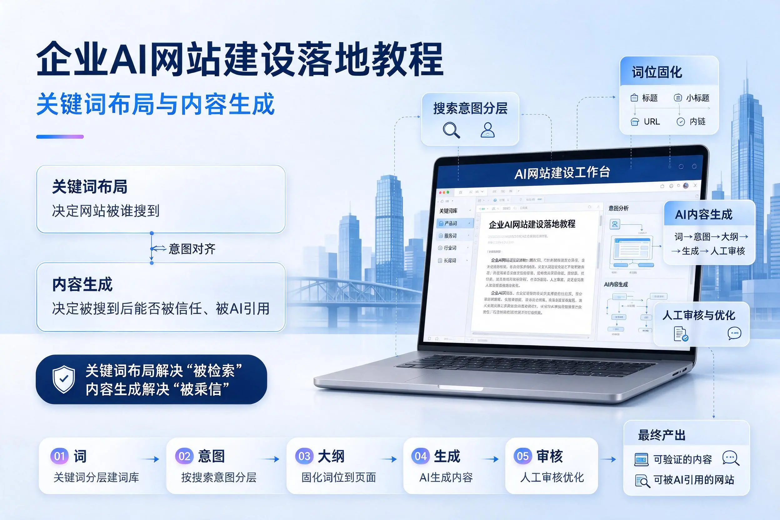 四平企业AI网站建设落地教程:关键词布局与内容生成