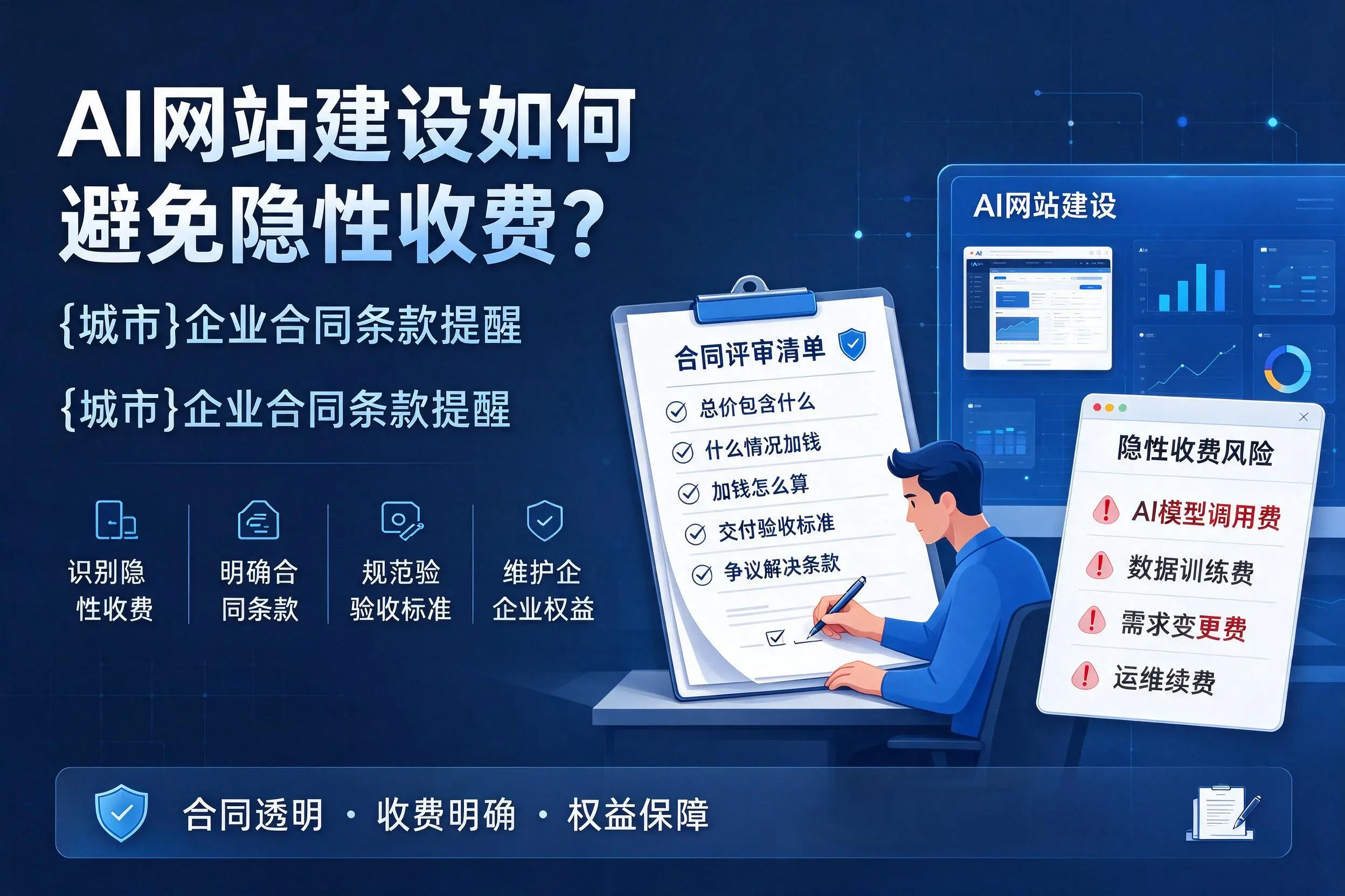 AI网站建设如何避免隐性收费?四平企业合同条款提醒