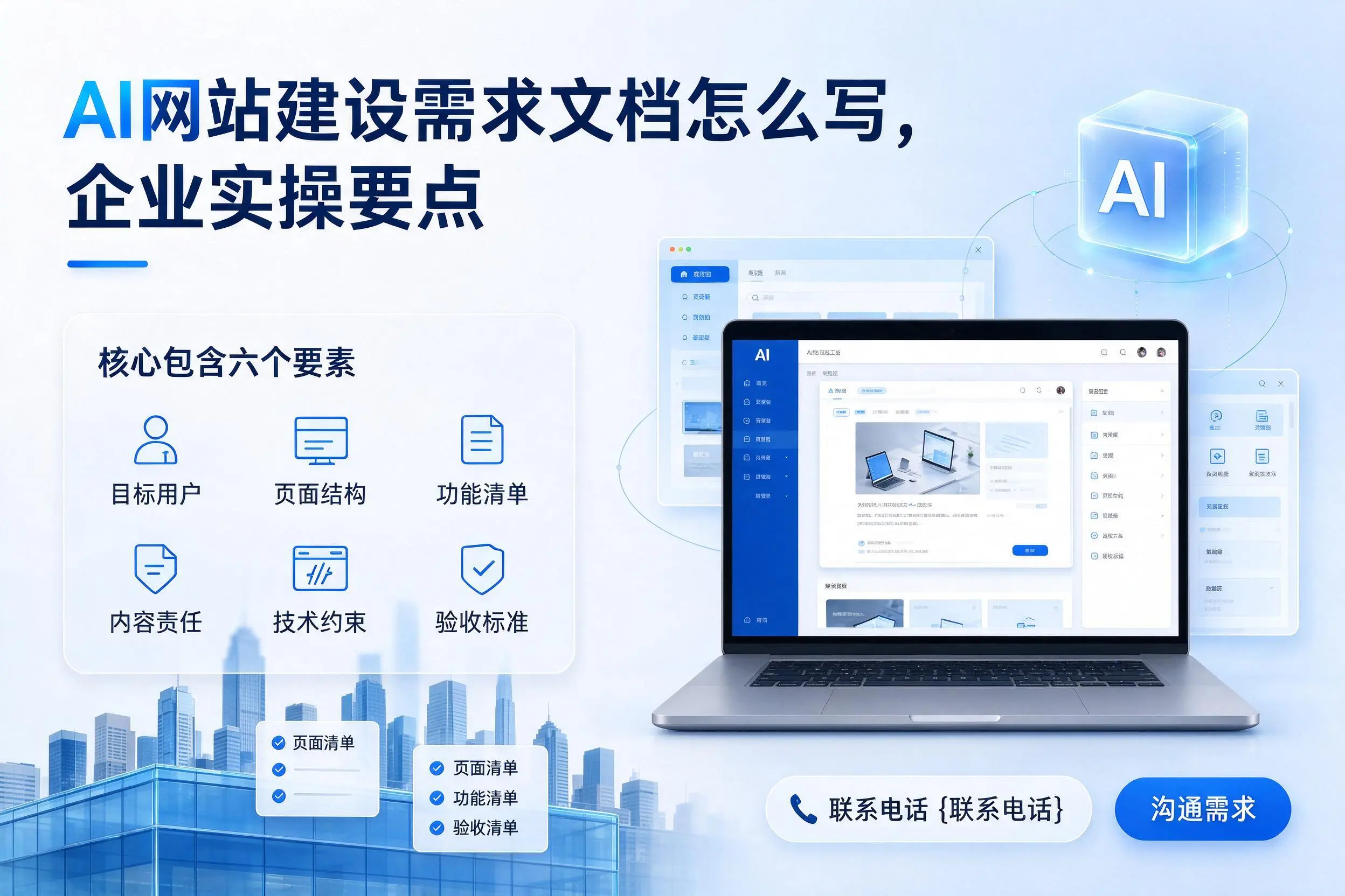 AI网站建设需求文档怎么写,四平企业实操要点