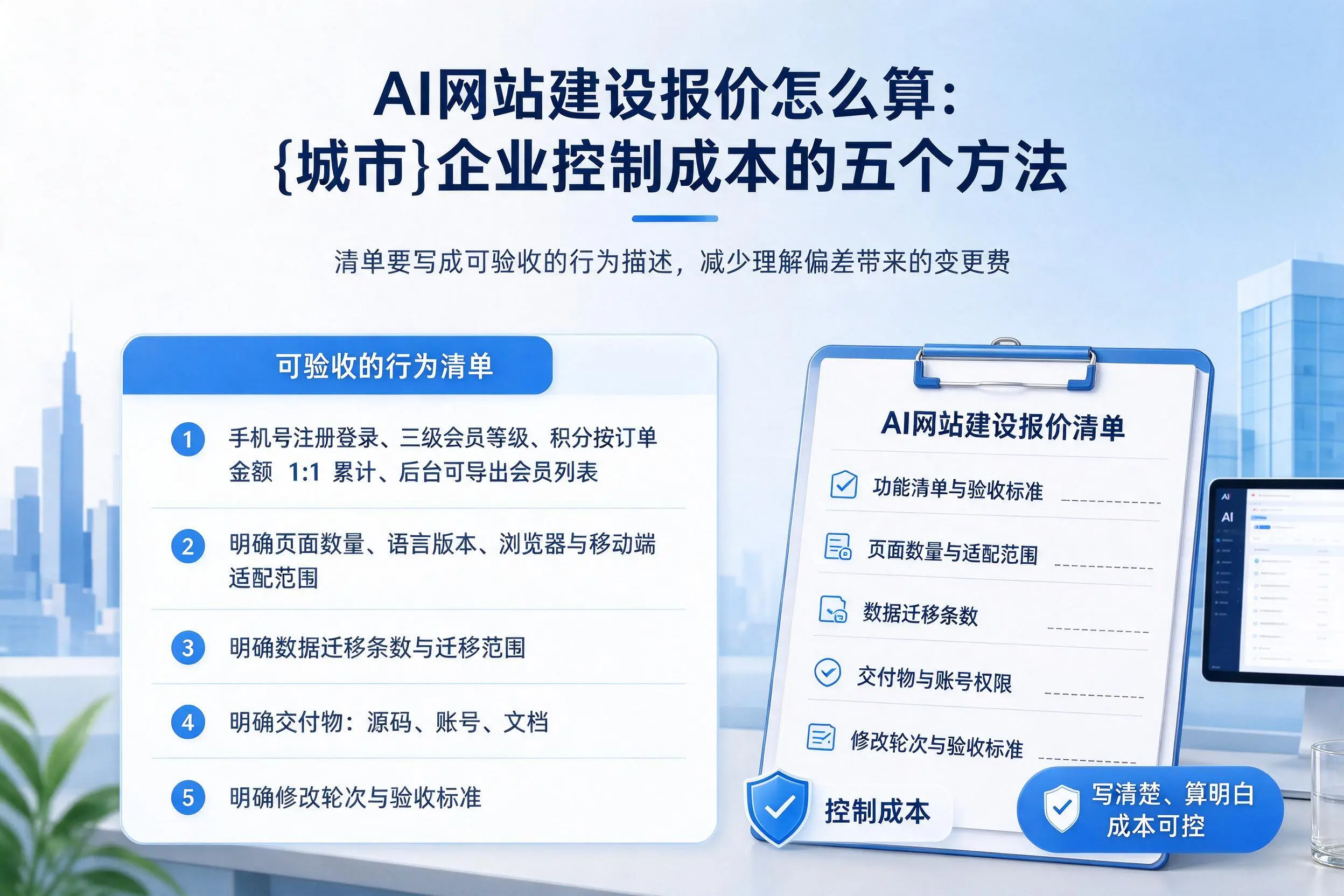 AI网站建设报价怎么算:四平企业控制成本的五个方法